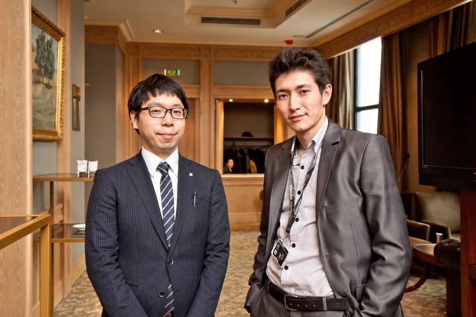 Takashi Kaneko и Нурлан Кусаинов на презентации CASIO G-SHOCK в Алматы в 2013 году